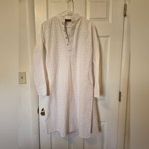 White Embroidered Panjabi Kurta